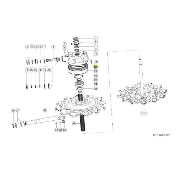 CLAAS LINER koniskais zobrats Z67 (11×67) 0001398520