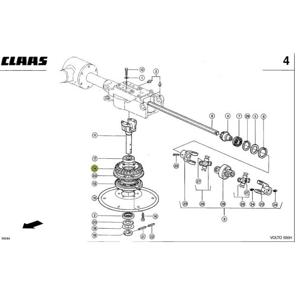 CLAAS VOLTO koniskais zobrats Z45 (15×45) 0009530944