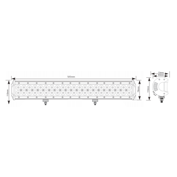 LITLEDA COMBO 126W 505mm LEDBAR papildlukturis - Image 6
