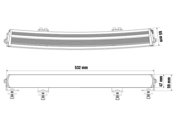 OPTIBEAM Super Captain One 600 Curved LEDBAR papildlukuris - Image 5
