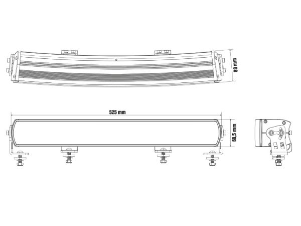 OPTIBEAM Super Captain Dual 600 Curved LEDBAR papildlukuris - Image 8