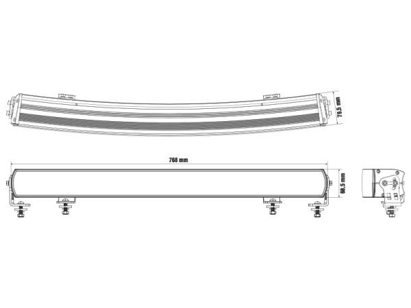 OPTIBEAM Super Captain Dual 800 Curved LEDBAR papildlukuris - Image 8