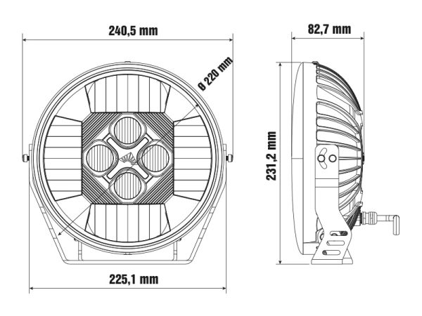 OPTIBEAM NIN9 tālās gaismas LED lukturis - Image 6