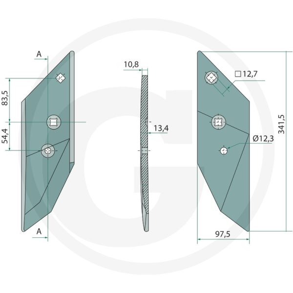 Kalts labā puse 3364050 LEMKEN arklam
