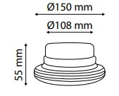 LED bākuguns 12/24V TT.400 | Magnēta stiprinājums | IP66 - Image 2