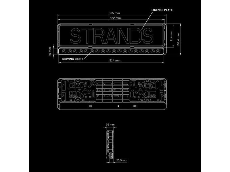 NUUK E-LINE BLACK LED BAR 20″ papildlukturis