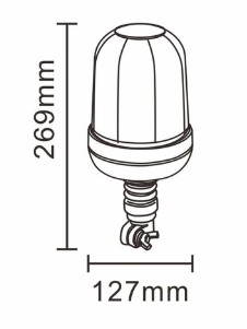 LED bākuguns uz elastīgā kāta 269mm | 80 LED | 12/24V - Image 2