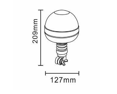 LED bākuguns uz lokanā kāta 12/24V - Image 2