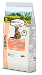 GH CHAT&CHAT KAĶU SAUSĀ B STERILIZED LASIS 14KG