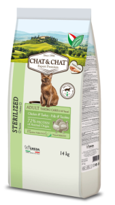GH CHAT&CHAT KAĶU SAUSĀ B STERILIZED VISTA/TĪTARS 14KG